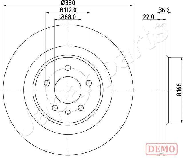 Japanparts DP-0910C - Тормозной диск autospares.lv