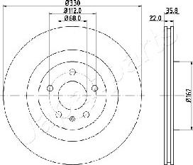 Japanparts DP-0911 - Тормозной диск autospares.lv