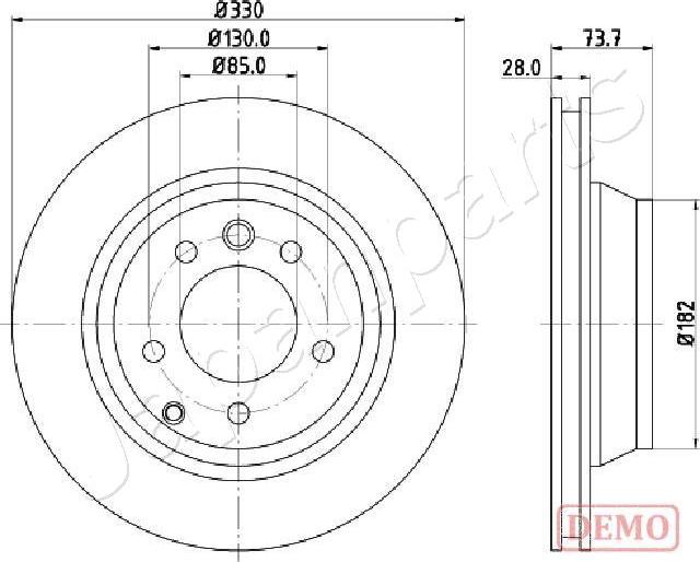 Japanparts DP-0918C - Тормозной диск autospares.lv