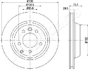 Japanparts DP-0918 - Тормозной диск autospares.lv