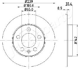 Japanparts DP-0933 - Тормозной диск autospares.lv