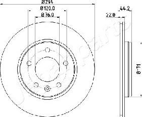 Japanparts DP-0925 - Тормозной диск autospares.lv