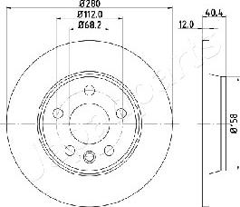 Japanparts DP-0926 - Тормозной диск autospares.lv