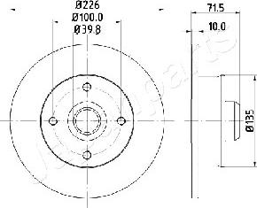Japanparts DP-0922 - Тормозной диск autospares.lv
