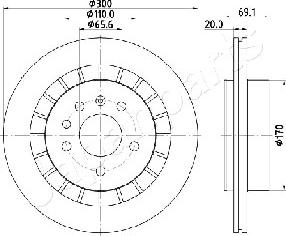 Japanparts DP-0409 - Тормозной диск autospares.lv