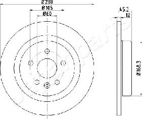 Japanparts DP-0404 - Тормозной диск autospares.lv