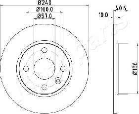 Japanparts DP-0405 - Тормозной диск autospares.lv