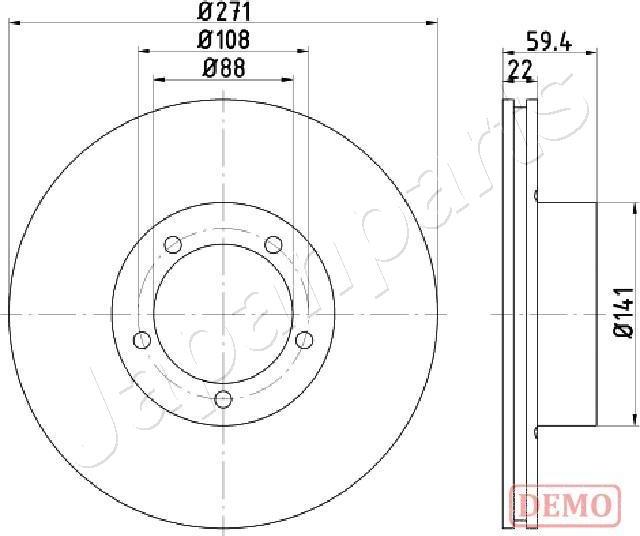 Japanparts DP-0401C - Тормозной диск autospares.lv