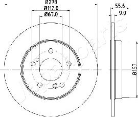 Japanparts DP-0505 - Тормозной диск autospares.lv