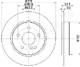 Japanparts DP-0508 - Тормозной диск autospares.lv