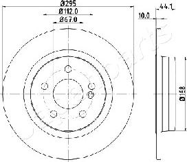 Japanparts DP-0503 - Тормозной диск autospares.lv