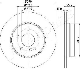 Japanparts DP-0507 - Тормозной диск autospares.lv