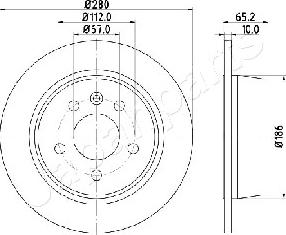 Japanparts DP-0530 - Тормозной диск autospares.lv