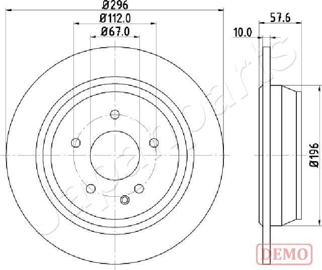 Japanparts DP-0532C - Тормозной диск autospares.lv