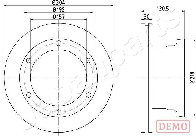 Japanparts DP-0529C - Тормозной диск autospares.lv