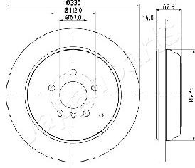 Japanparts DP-0524 - Тормозной диск autospares.lv