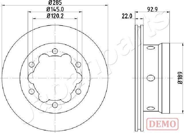 Japanparts DP-0528C - Тормозной диск autospares.lv