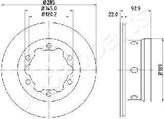 Japanparts DP-0528 - Тормозной диск autospares.lv