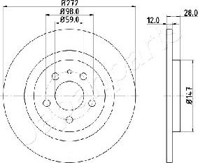 Japanparts DP-0606 - Тормозной диск autospares.lv