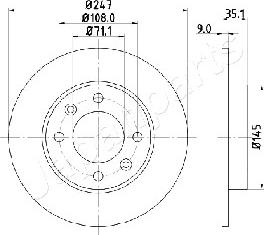 Japanparts DP-0602 - Тормозной диск autospares.lv