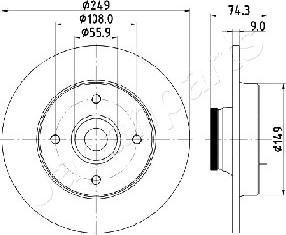 Japanparts DP-0607 - Тормозной диск autospares.lv