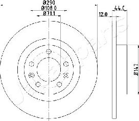 Japanparts DP-0619 - Тормозной диск autospares.lv