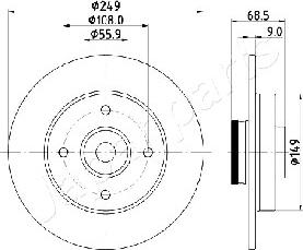 Japanparts DP-0618 - Тормозной диск autospares.lv