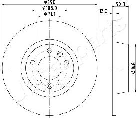 Japanparts DP-0617 - Тормозной диск autospares.lv