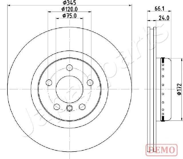 Japanparts DP-0104C - Тормозной диск autospares.lv