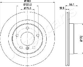 Japanparts DP-0101 - Тормозной диск autospares.lv