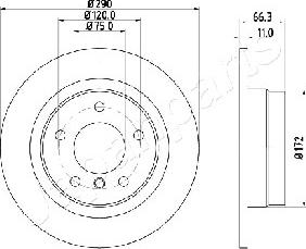 Japanparts DP-0103 - Тормозной диск autospares.lv