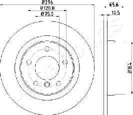 Japanparts DP-0102 - Тормозной диск autospares.lv