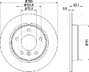 Japanparts DP-0107 - Тормозной диск autospares.lv