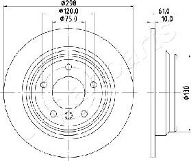 Japanparts DP-0119 - Тормозной диск autospares.lv