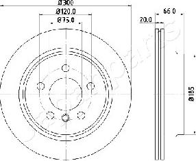 Japanparts DP-0116 - Тормозной диск autospares.lv