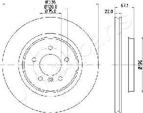 Japanparts DP-0112 - Тормозной диск autospares.lv