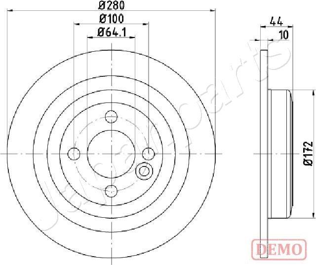 Japanparts DP-0135C - Тормозной диск autospares.lv