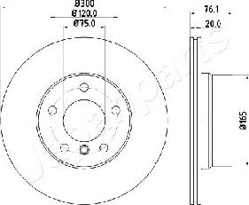 Japanparts DP-0135 - Тормозной диск autospares.lv