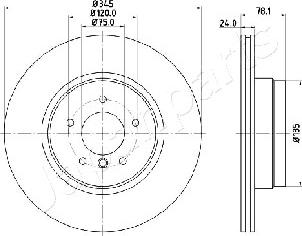 Japanparts DP-0130 - Тормозной диск autospares.lv