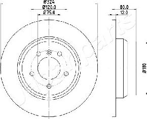 Japanparts DP-0137 - Тормозной диск autospares.lv