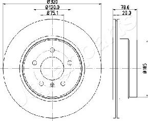 Japanparts DP-0129 - Тормозной диск autospares.lv