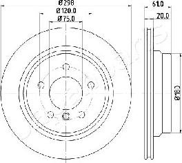 Japanparts DP-0120 - Тормозной диск autospares.lv