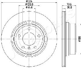 Japanparts DP-0128 - Тормозной диск autospares.lv