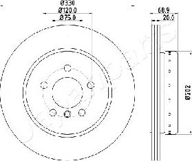 Japanparts DP-0123 - Тормозной диск autospares.lv