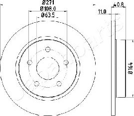 Japanparts DP-0305 - Тормозной диск autospares.lv