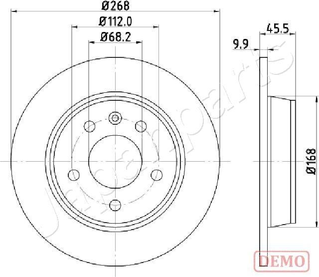 Japanparts DP-0306C - Тормозной диск autospares.lv