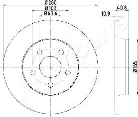 Japanparts DP-0301 - Тормозной диск autospares.lv