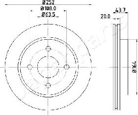 Japanparts DP-0308 - Тормозной диск autospares.lv