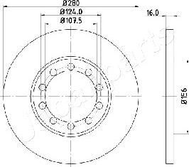 Japanparts DP-0314 - Тормозной диск autospares.lv