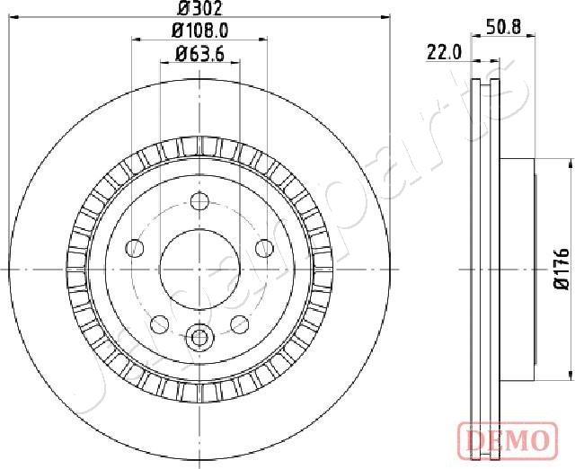 Japanparts DP-0325C - Тормозной диск autospares.lv